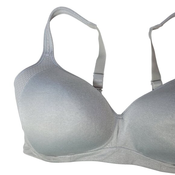 Bali Active Classic Coverage Foam Wirefree Bra Gray 40DD Adj Seamless #6570 - Picture 2 of 10